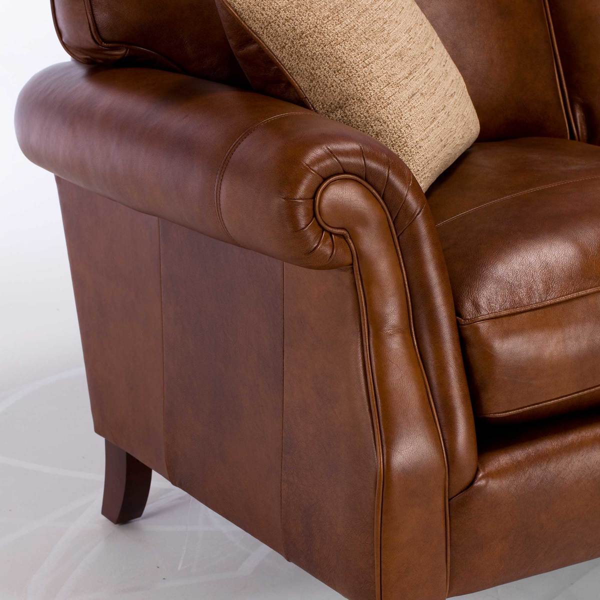 Parker Knoll Meredith Leather Large 2 Seater Sofa, London Saddle – image 8
