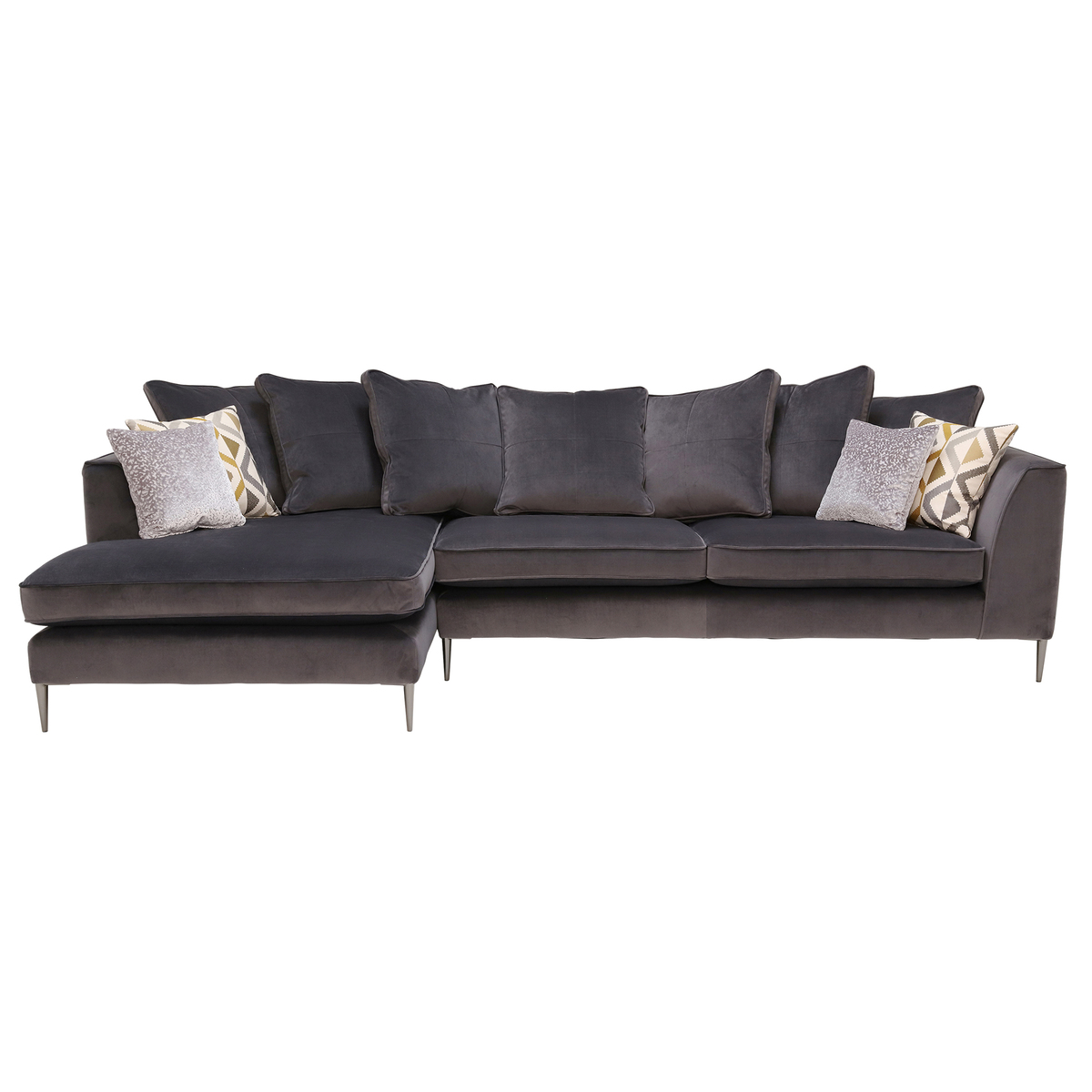Conza Large Left Hand Facing Pillow Back Chaise Sofa – image 4