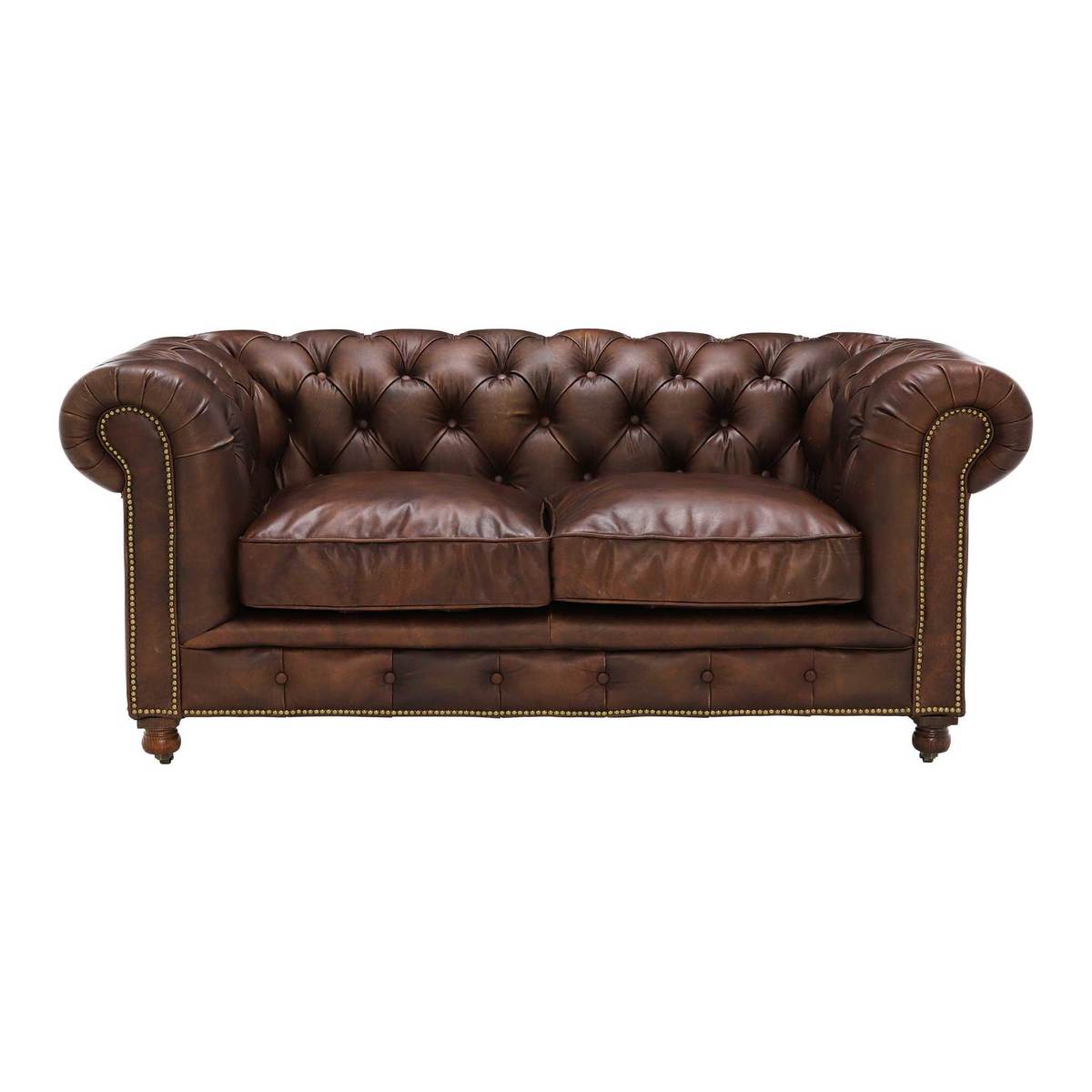 Asquith Leather 2 Seater Chesterfield Sofa – image 2
