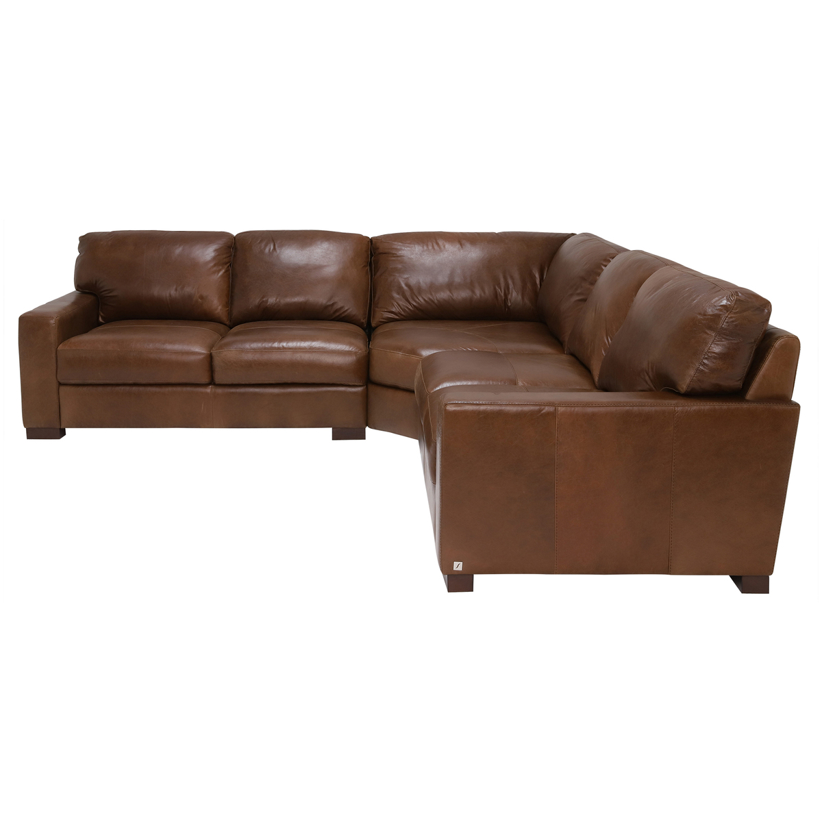 Lorenza Leather Square Corner Sofa, Fibre Seats – image 2