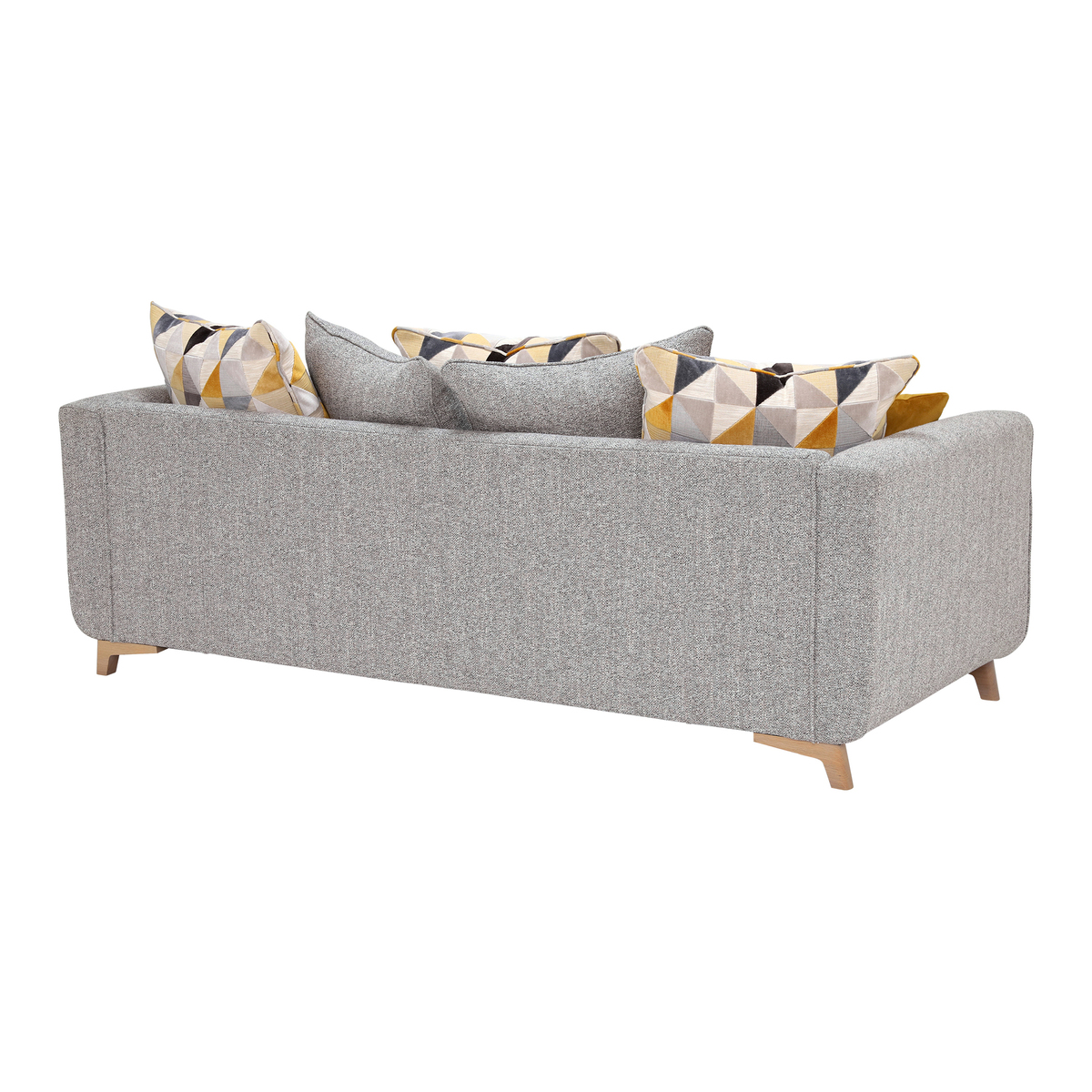 Daxon Pillow Back Grand Sofa, Silver Larson Plain – image 2