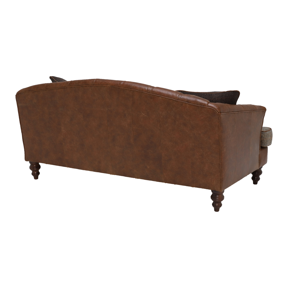 Harris Tweed Dalmore Petit Sofa, Bracken Herringbone and Brompton Tan – image 2