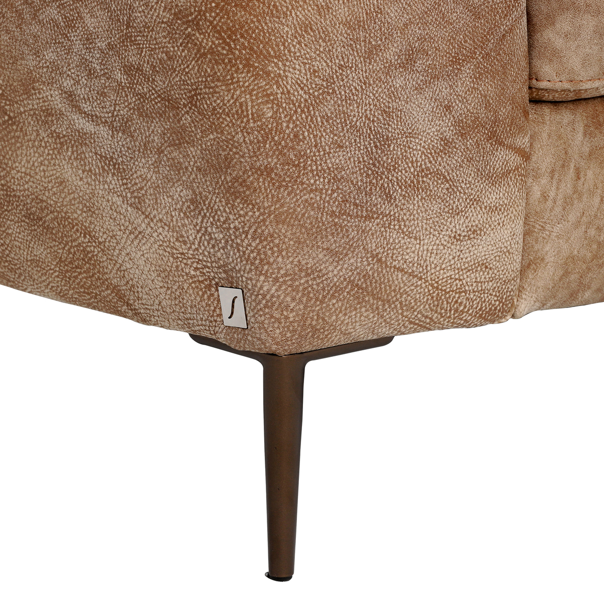 New Troy Right Hand Facing Leather Chaise Sofa – image 4