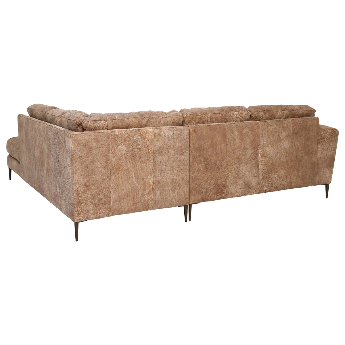 New Troy Right Hand Facing Leather Chaise Sofa – image 5