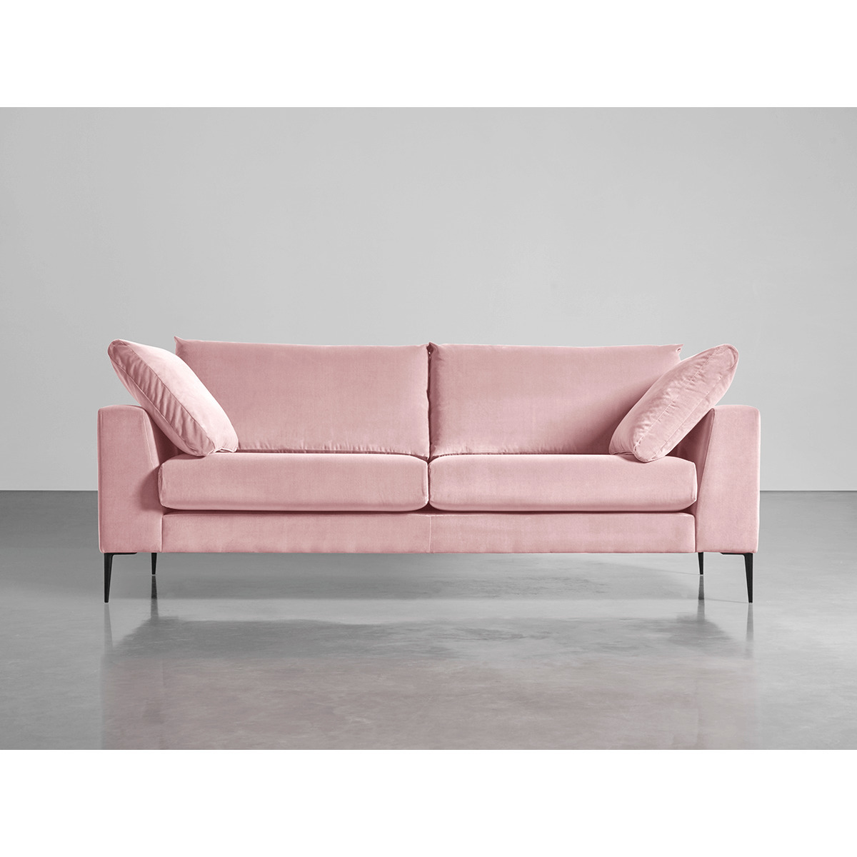 Milano Grand Sofa Blush Cotton Velvet – image 1
