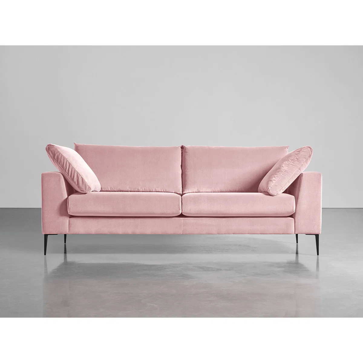 Milano Midi Sofa Blush Cotton Velvet – image 1