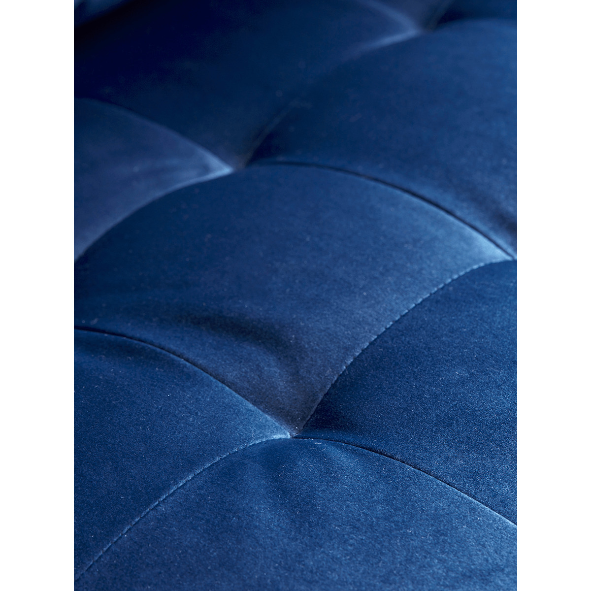 Deep Blue Velvet Sofa – image 3