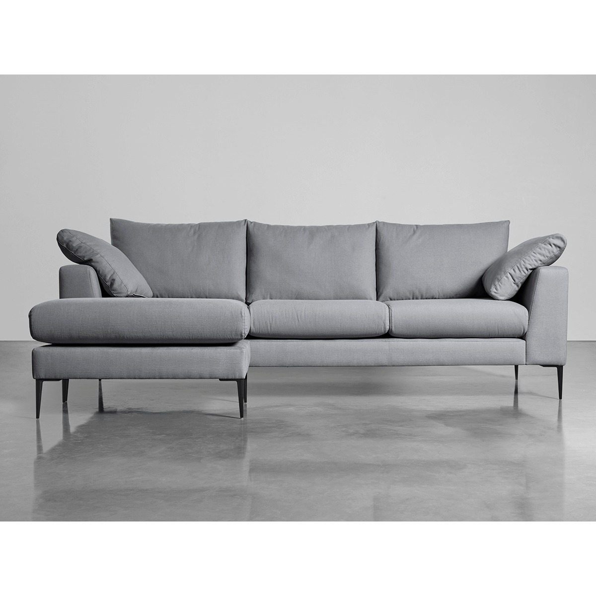 Milano Grand Chaise Sofa Smoke Linen Cotton Blend – image 3