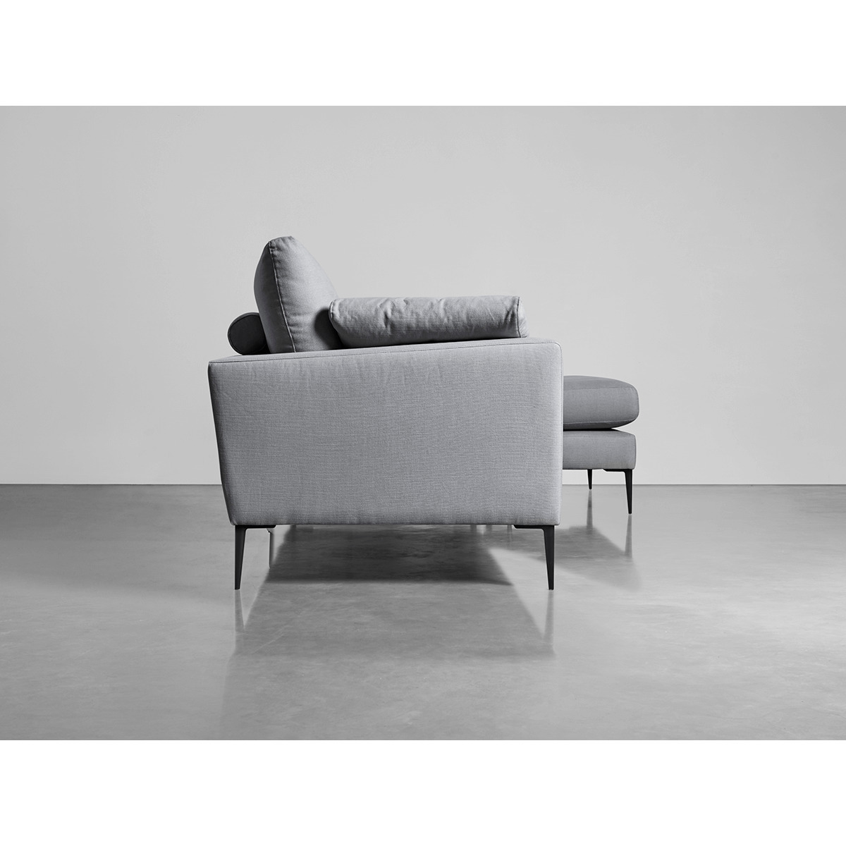 Milano Grand Chaise Sofa Smoke Linen Cotton Blend – image 4