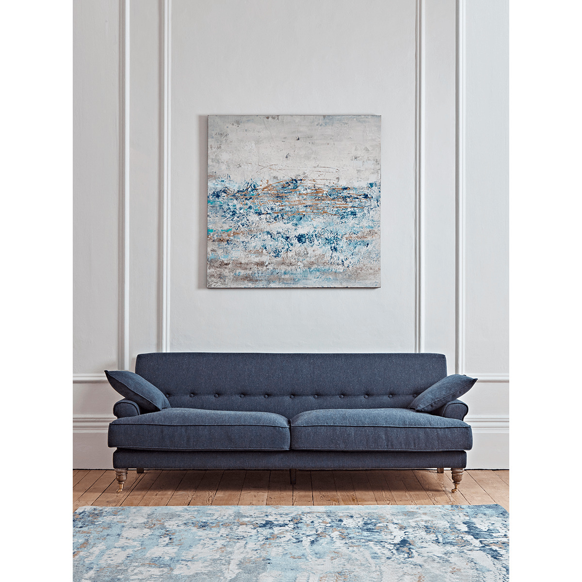Herringbone Sofa - Blue – image 9
