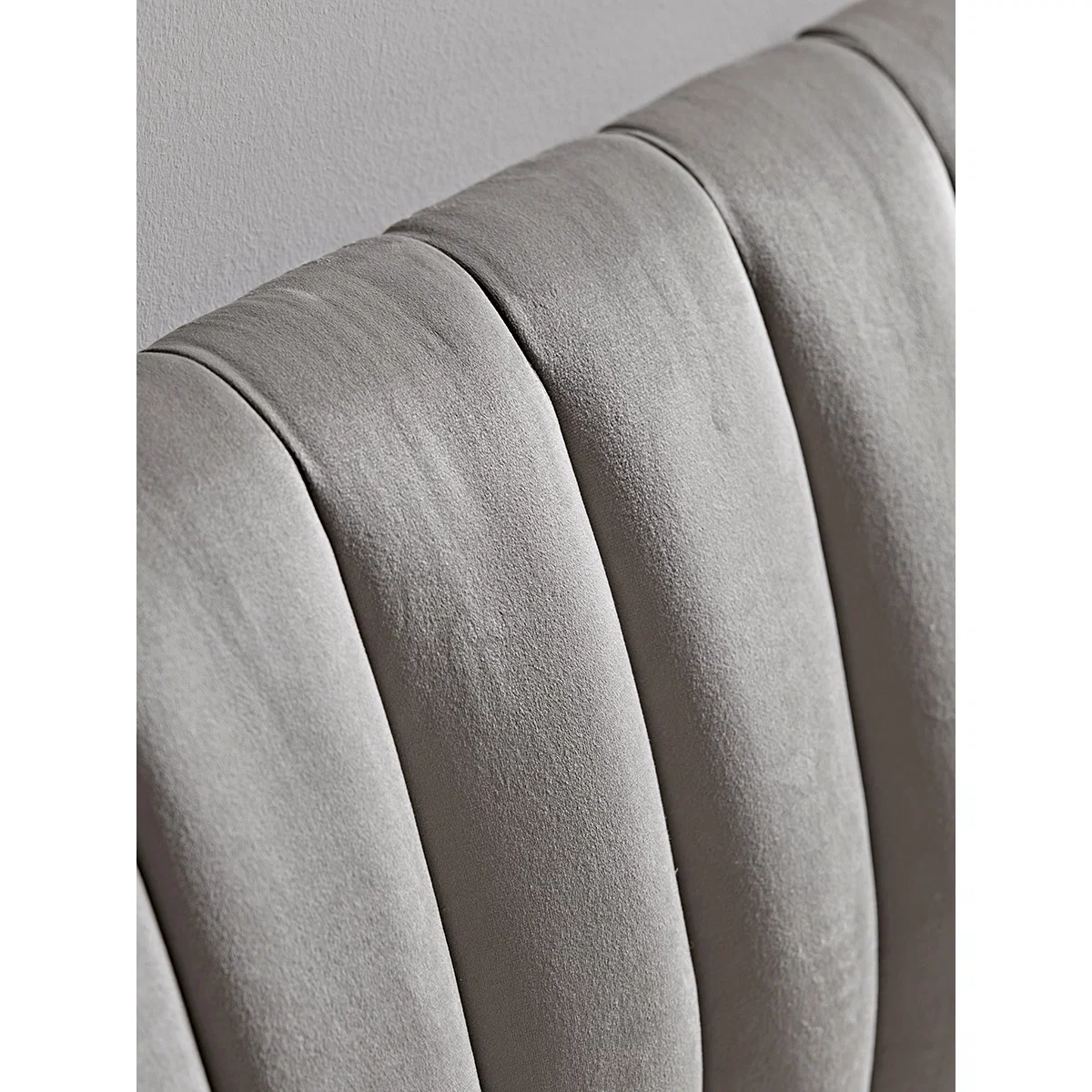 Fluted Velvet Sofa - Grey – image 2
