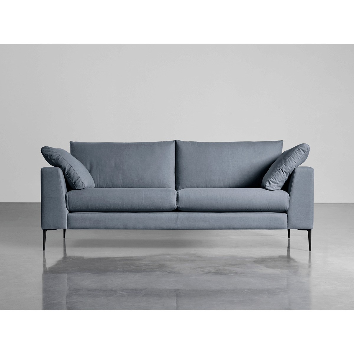 Milano Midi Sofa French Blue Linen Cotton Blend – image 1
