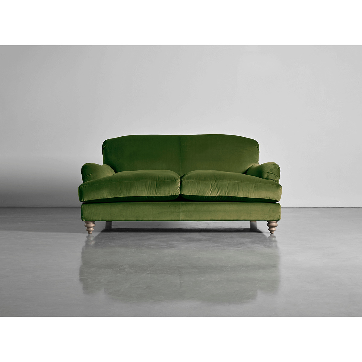 Cosy Petite Sofa Moss Cotton Velvet – image 1