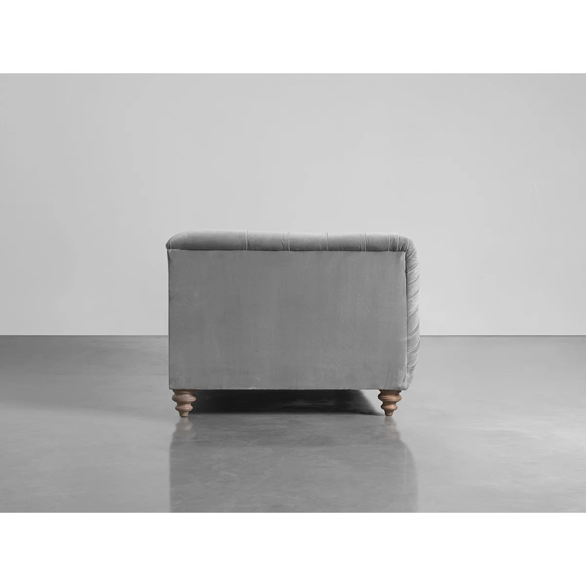 Buttoned Midi Sofa Swedish Grey Cotton Velvet – image 3