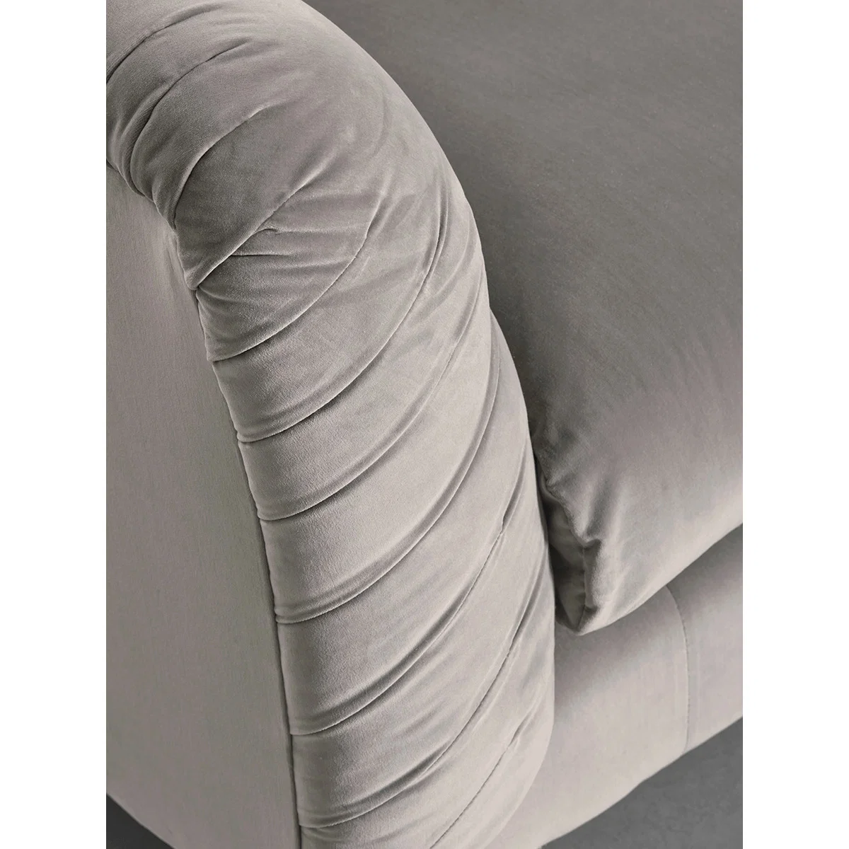 Buttoned Midi Sofa Swedish Grey Cotton Velvet – image 5