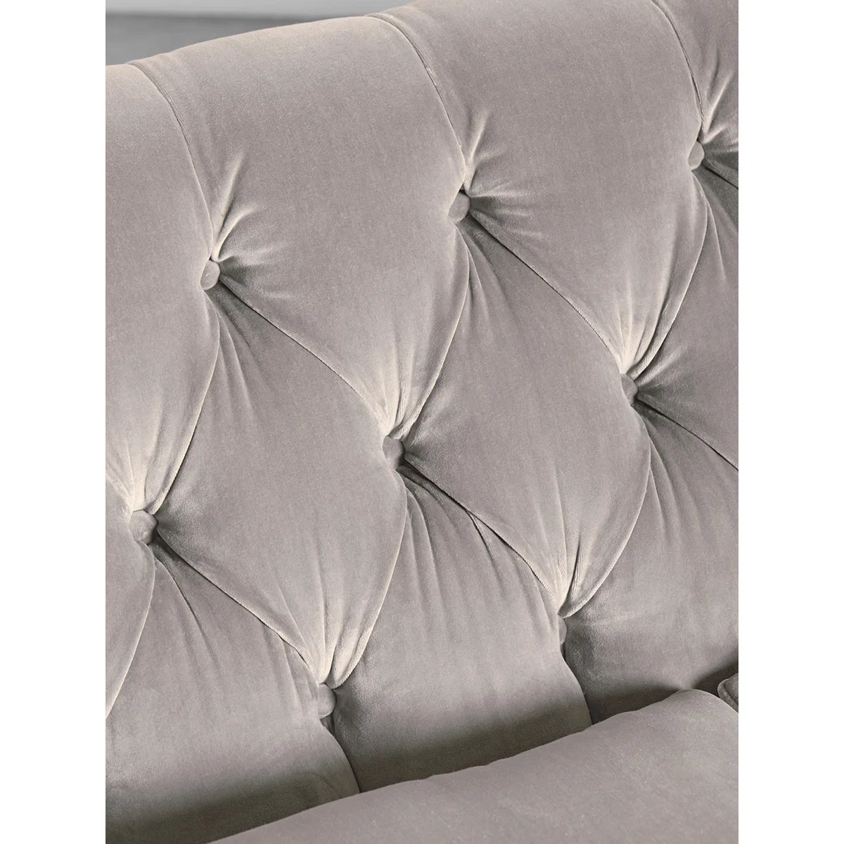 Buttoned Midi Sofa Swedish Grey Cotton Velvet – image 6