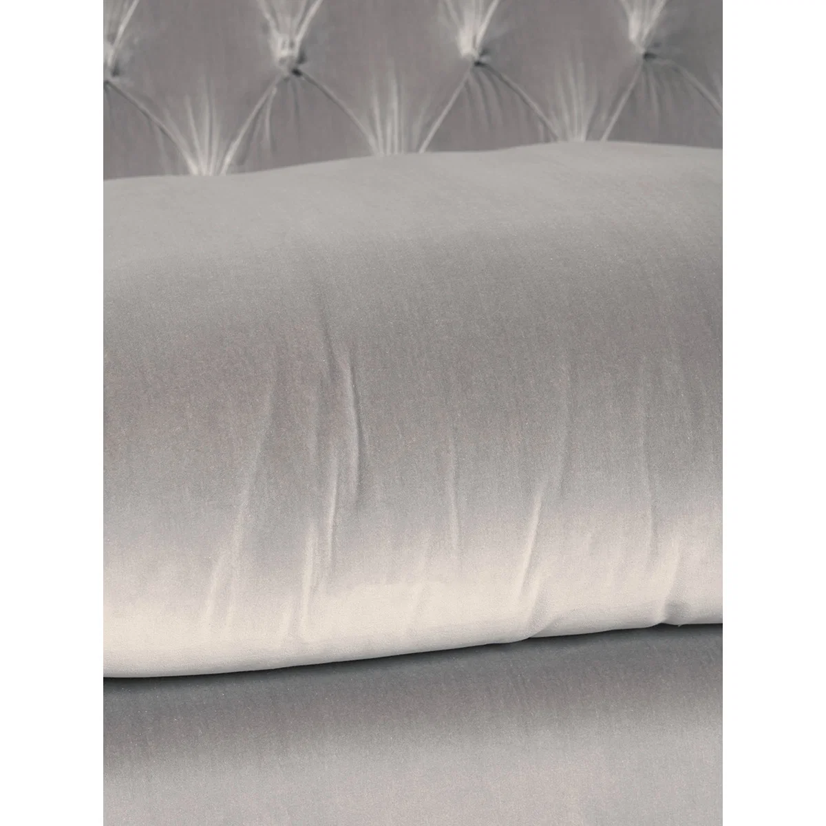 Buttoned Midi Sofa Swedish Grey Cotton Velvet – image 8
