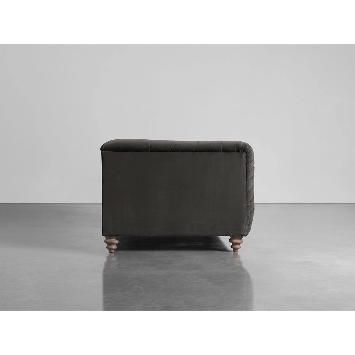 Buttoned Midi Sofa Slate Cotton Velvet – image 2