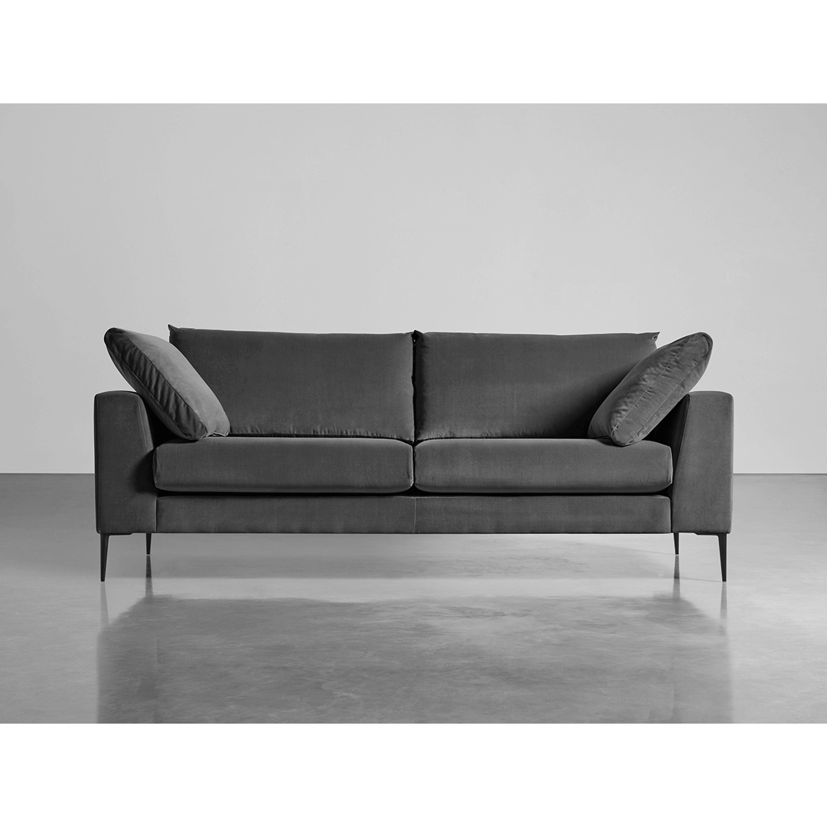 Milano Grand Sofa Slate Cotton Velvet – image 1