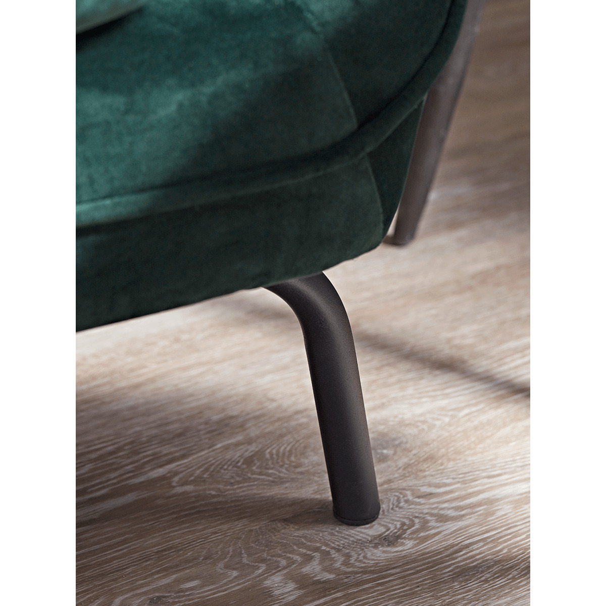 Forest Green Velvet Occasional Sofa – image 2