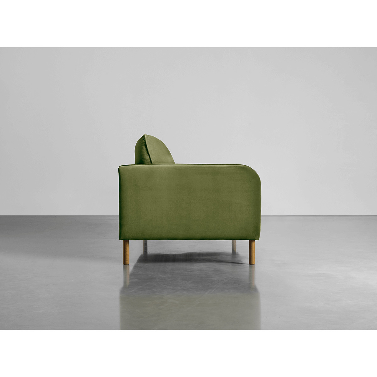 Scandi Midi Sofa Moss Cotton Velvet – image 2