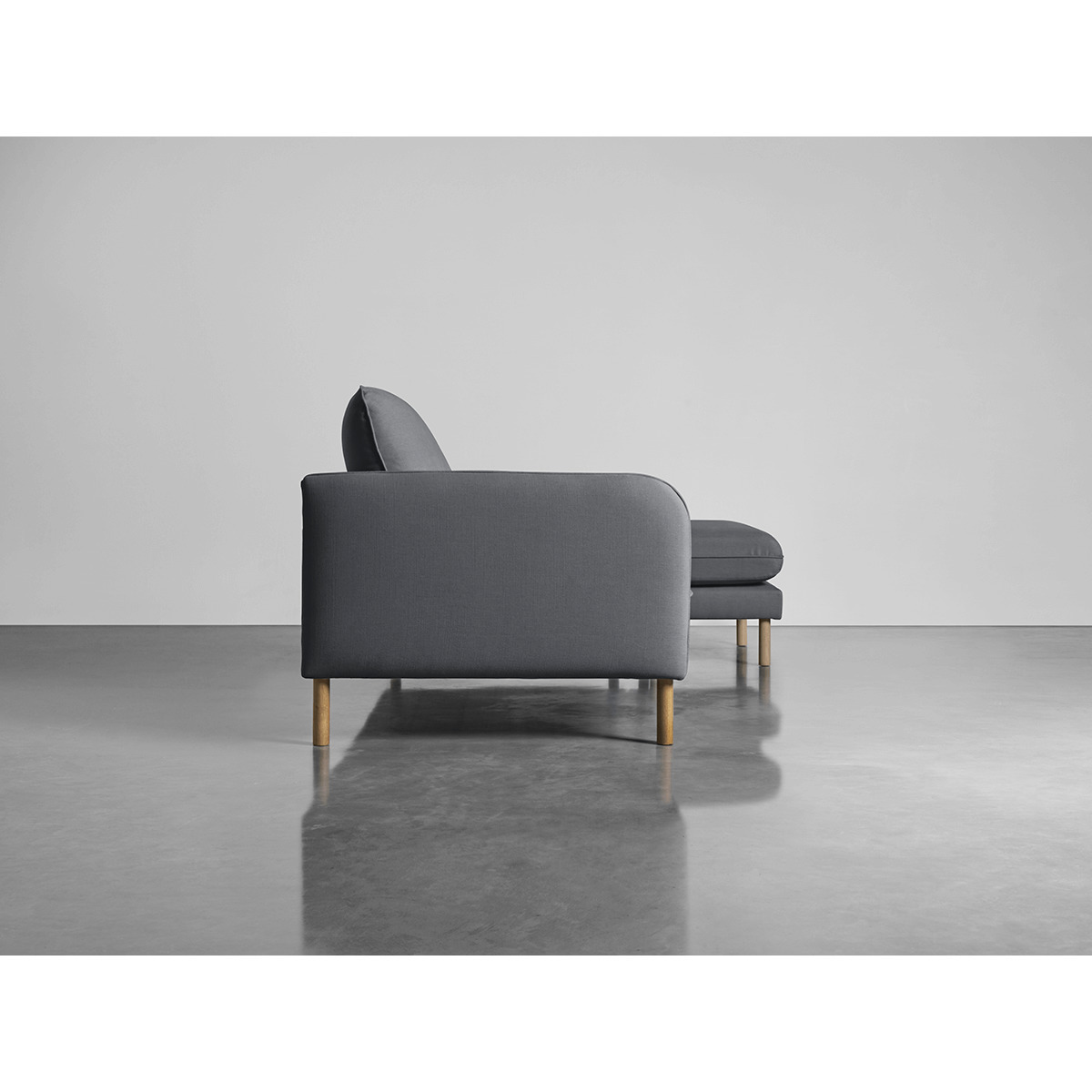 Scandi Midi Chaise Sofa Flint Linen Cotton Blend – image 3
