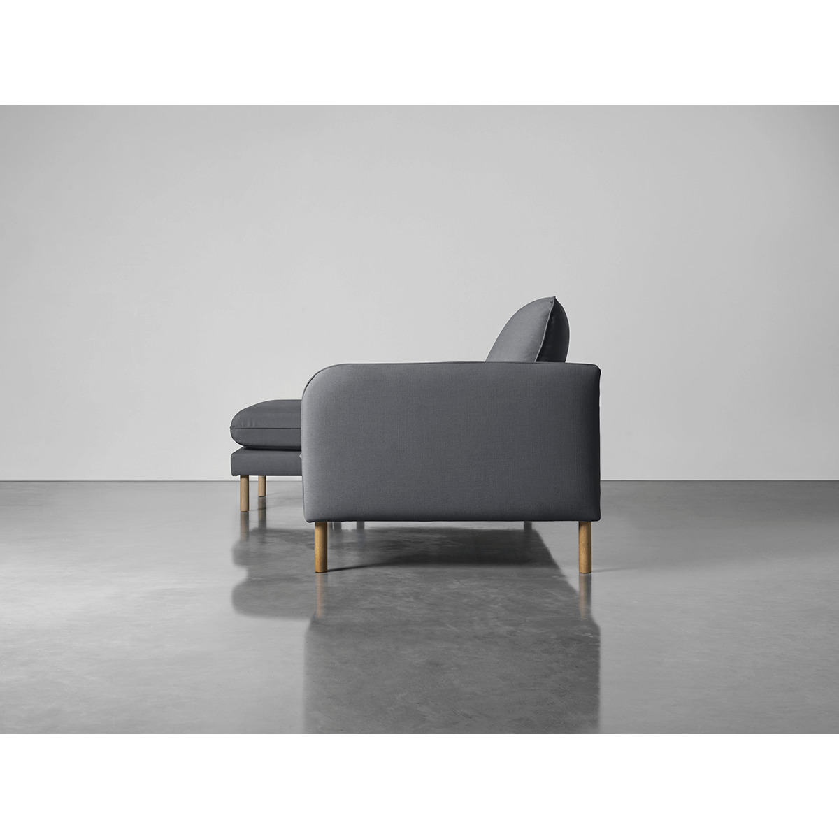 Scandi Midi Chaise Sofa Flint Linen Cotton Blend – image 4