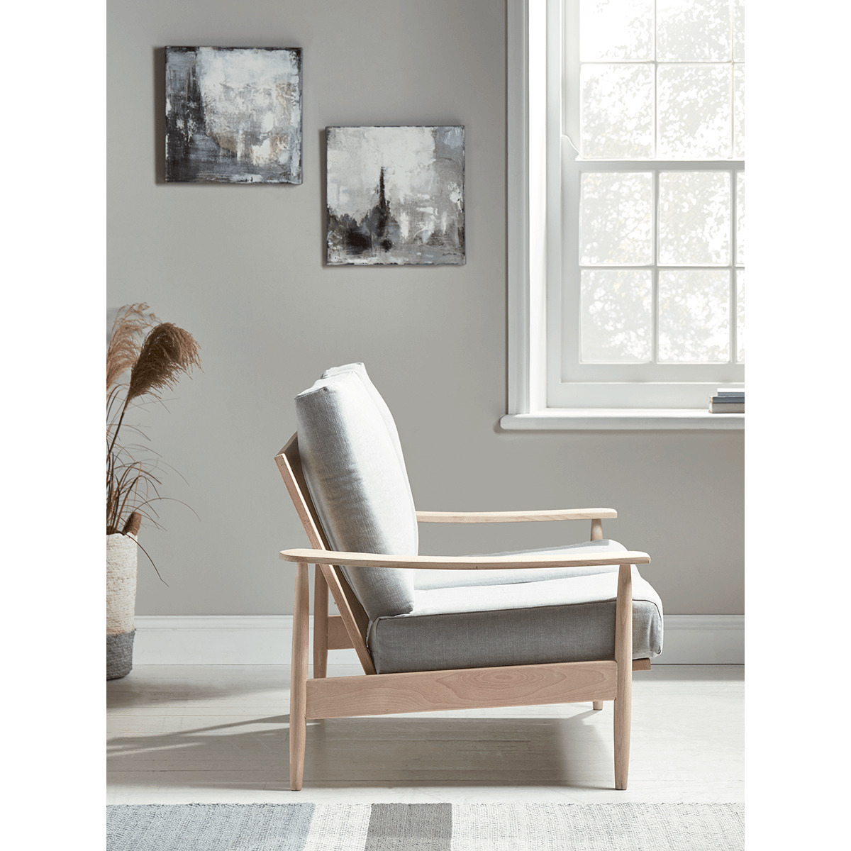 Beech Spindleback Sofa - Soft Grey – image 2
