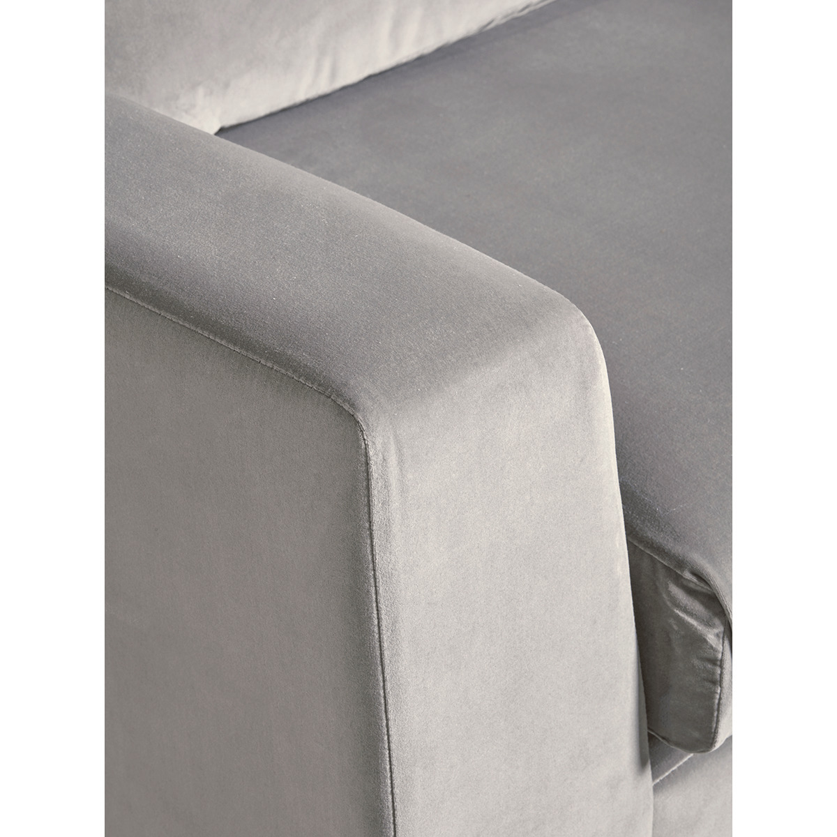 Milano Grand Sofa Swedish Grey Cotton Velvet – image 4