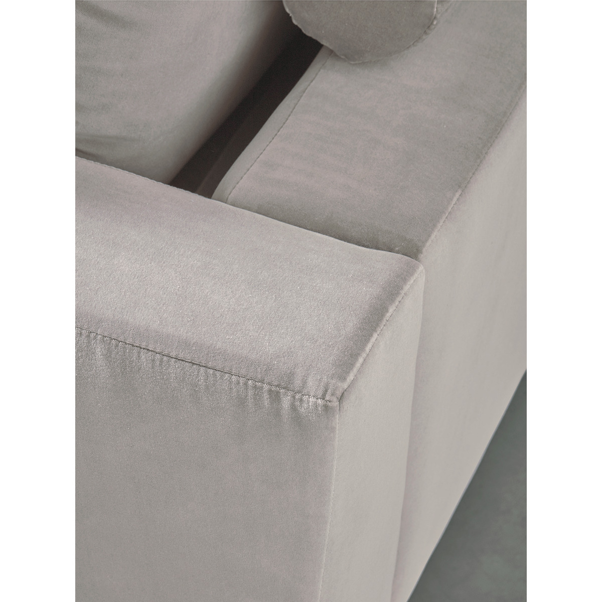 Milano Grand Sofa Swedish Grey Cotton Velvet – image 6