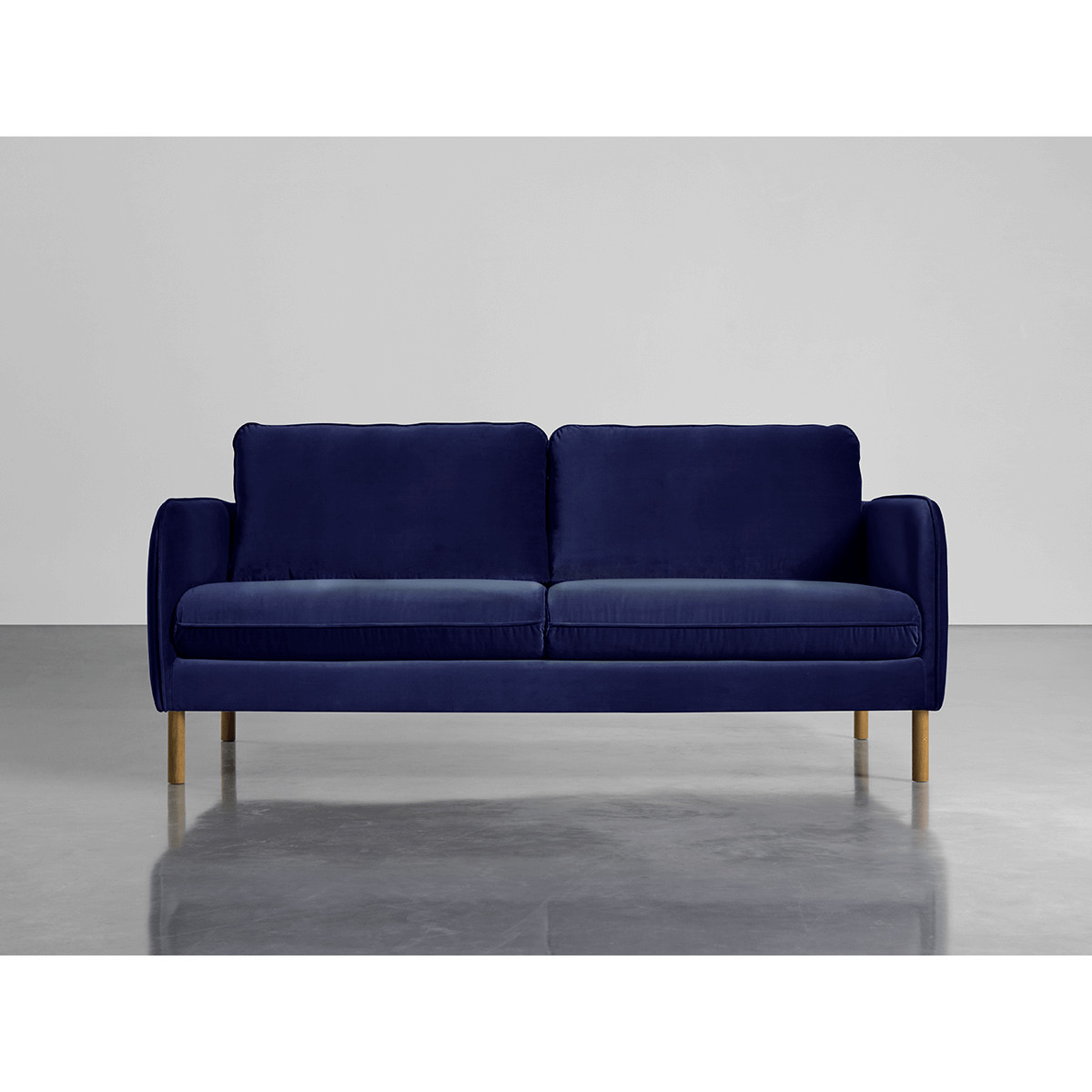 Scandi Petite Sofa Navy Cotton Velvet – image 1