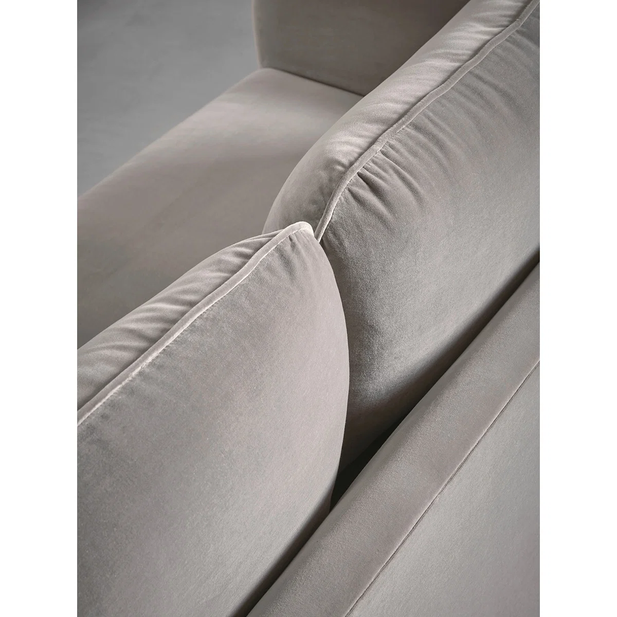 Scandi Midi Sofa Swedish Grey Cotton Velvet – image 4