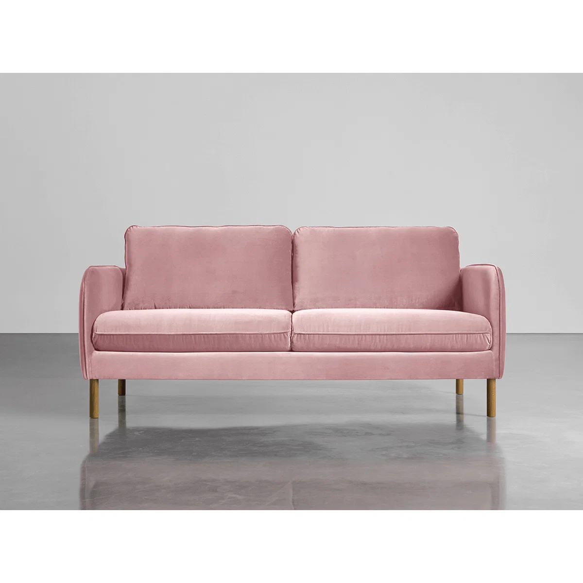 Scandi Petite Sofa Blush Cotton Velvet – image 1