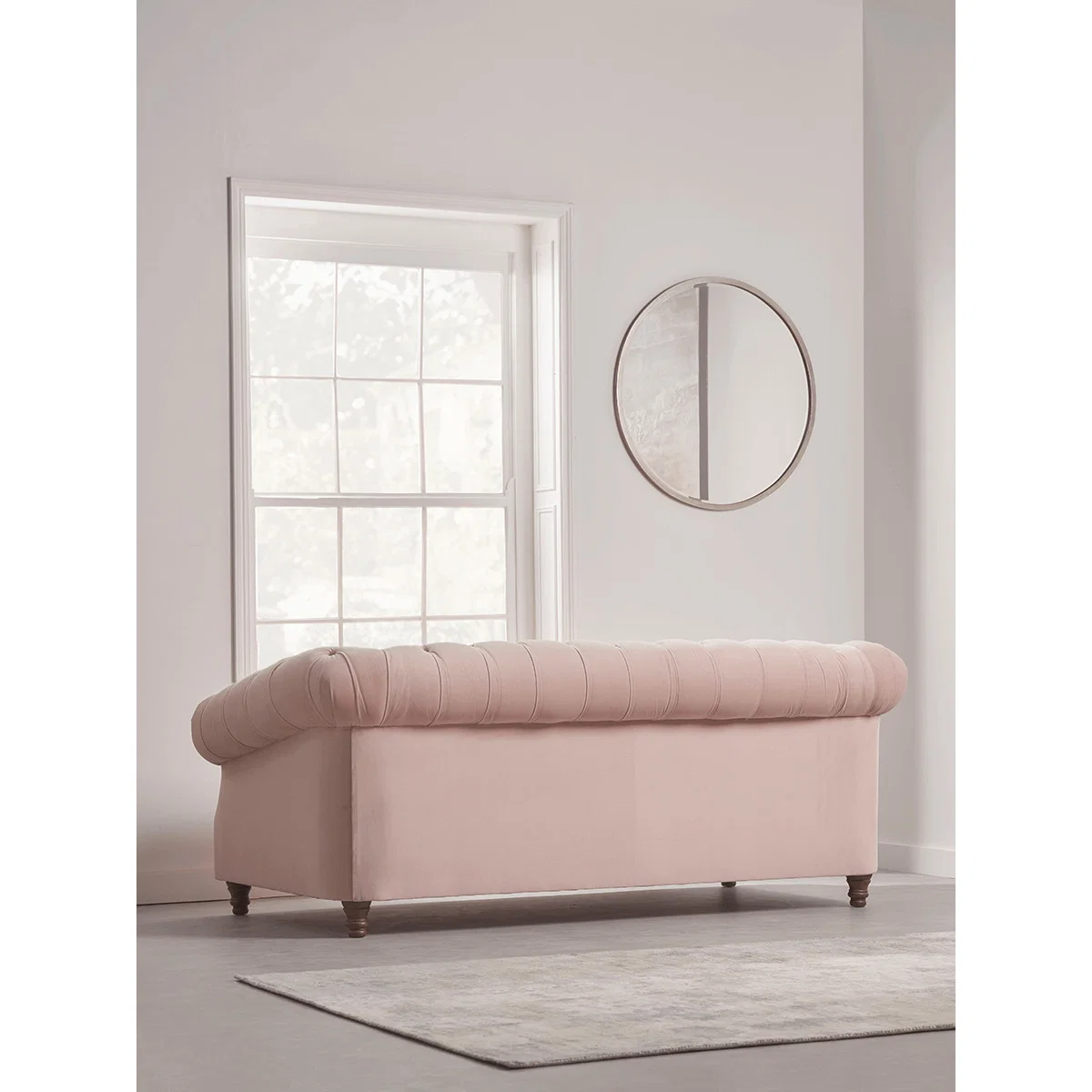 NEW Layla Buttoned Sofa - Blush Velvet – image 2