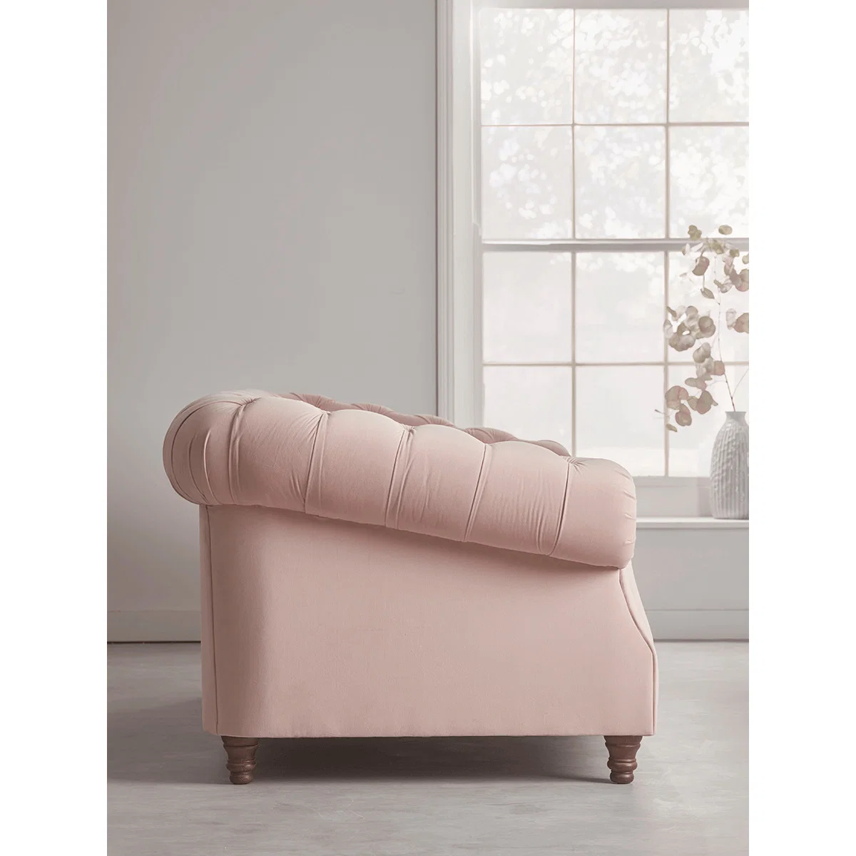 NEW Layla Buttoned Sofa - Blush Velvet – image 3
