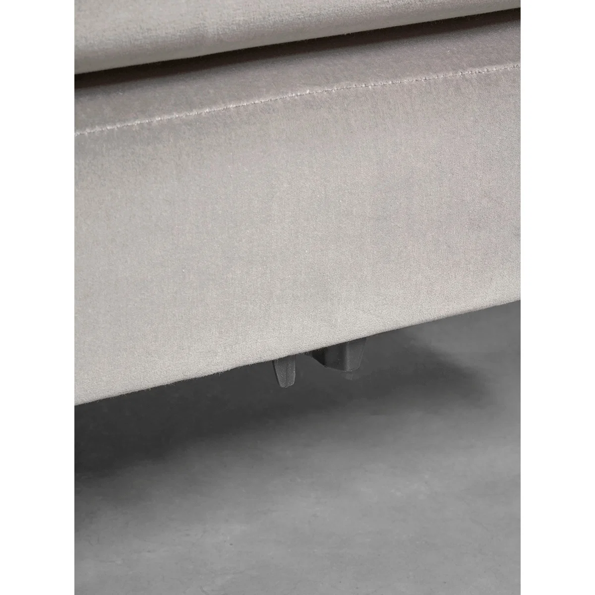 Milano Grand Chaise Sofa Swedish Grey Cotton Velvet – image 12