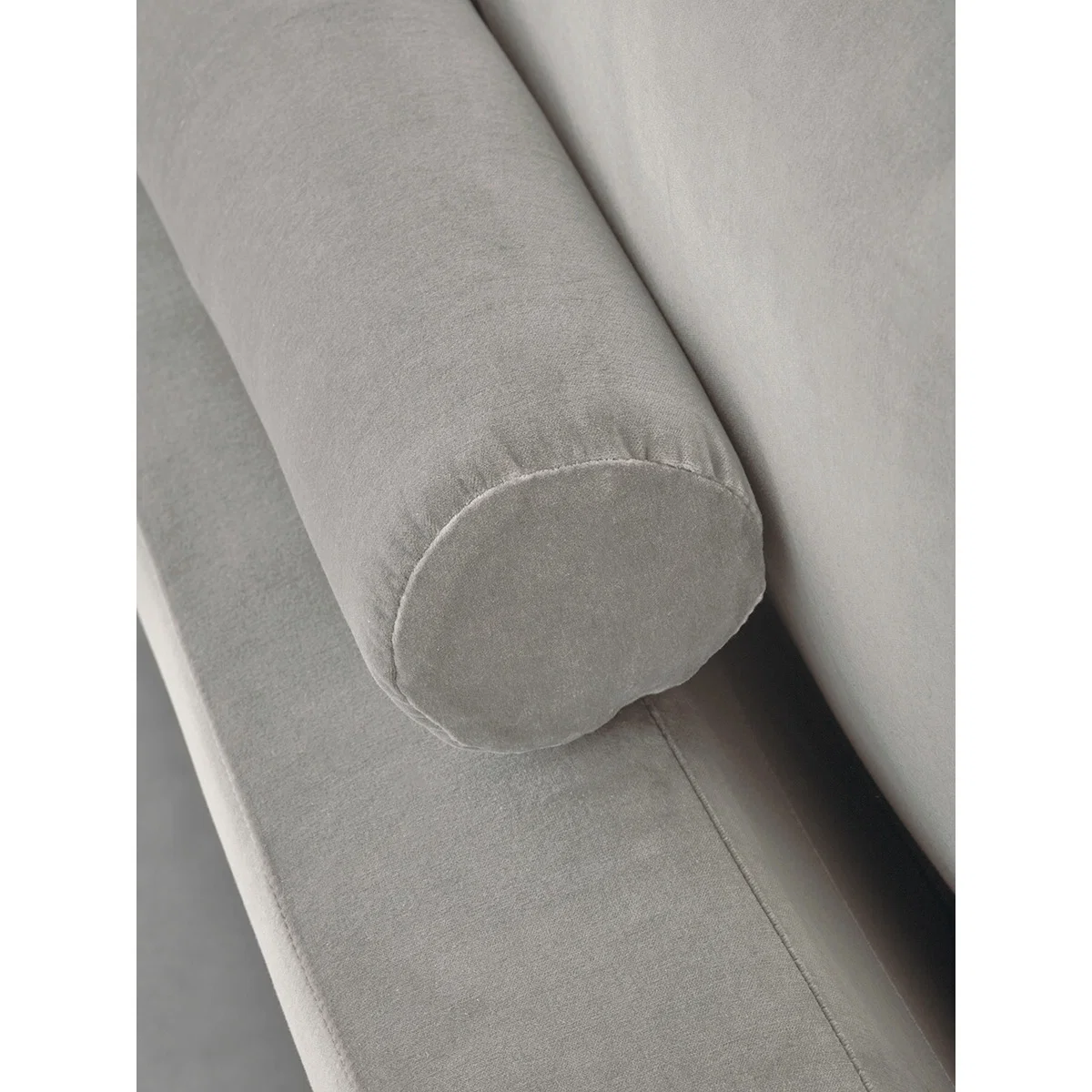 Milano Grand Chaise Sofa Swedish Grey Cotton Velvet – image 10