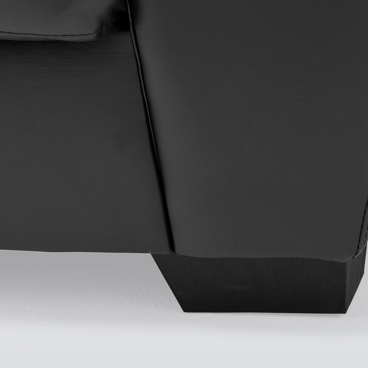 Brisbane 2 Seater Leather Sofa Black – image 4