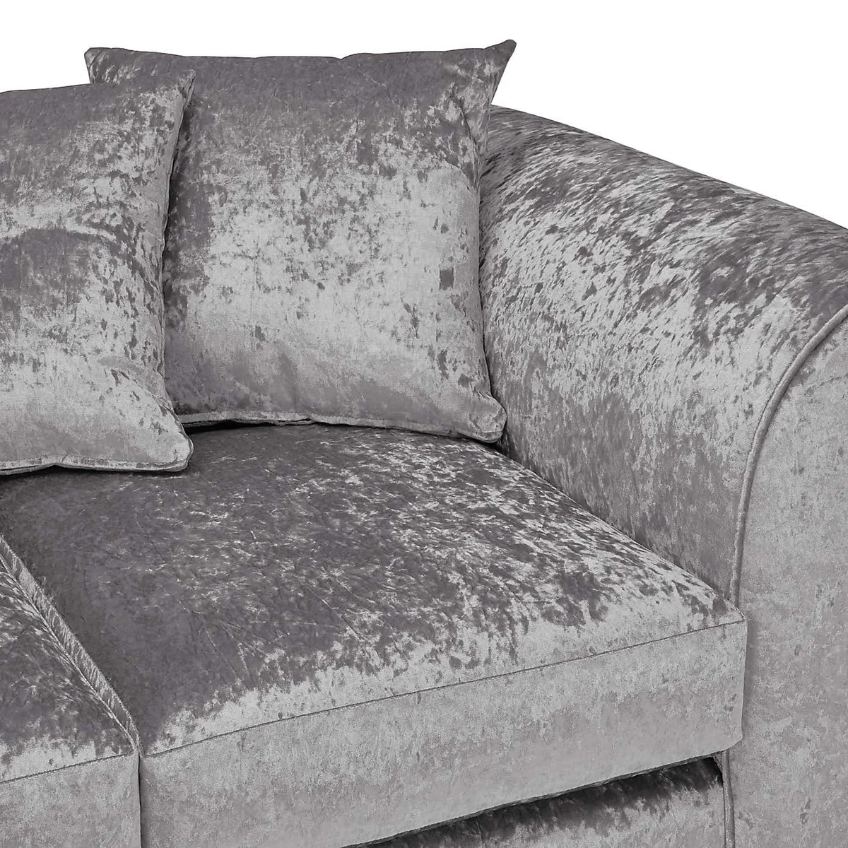 Michigan Crushed Velvet Left Hand Corner Sofa Beige – image 4
