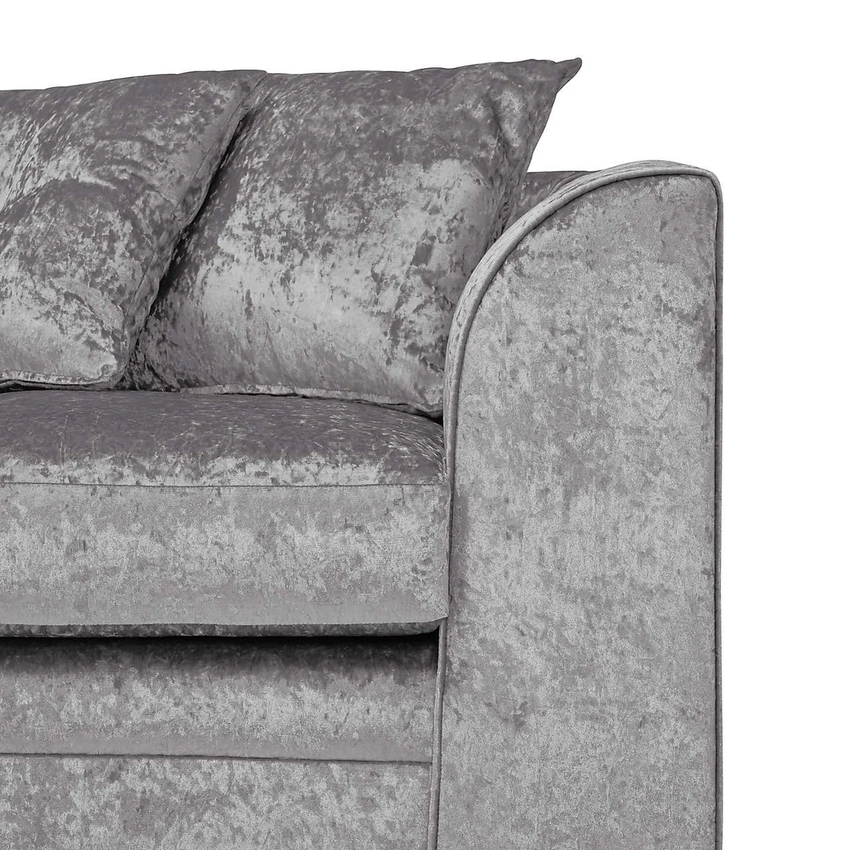 Michigan Crushed Velvet Left Hand Corner Sofa Beige – image 5