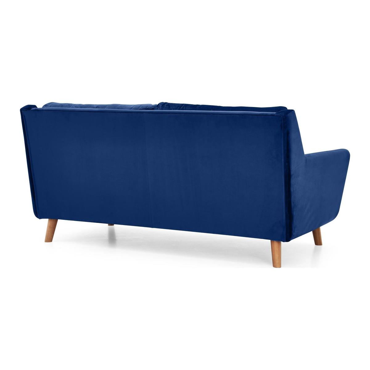 Halston Velvet 3 Seater Sofa Blue – image 2