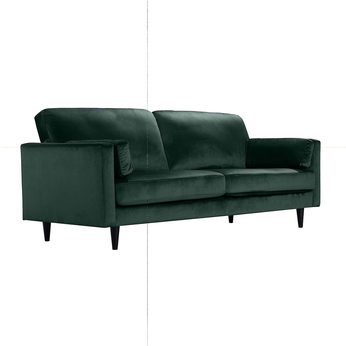 Sheldon Velvet 3 Seater Sofa Green – image 3