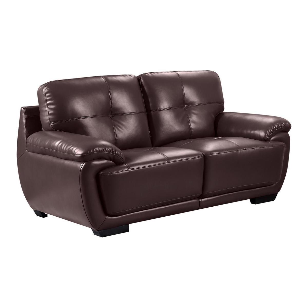 Marino 2 Seater Leather Sofa Brown