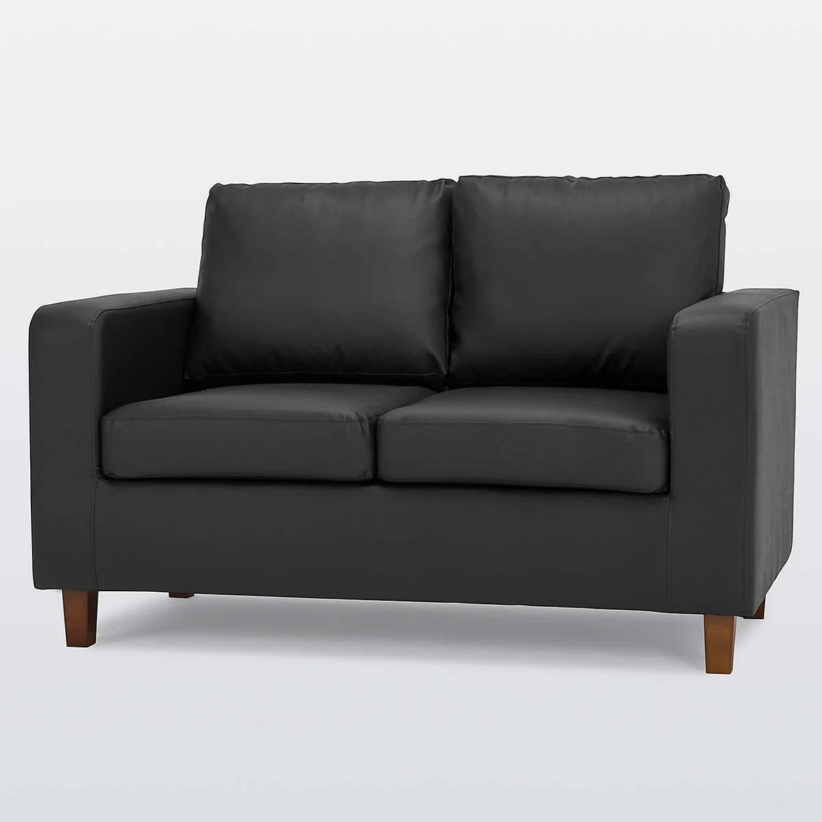 Max 2 Seater Faux Leather Sofa Brown – image 3