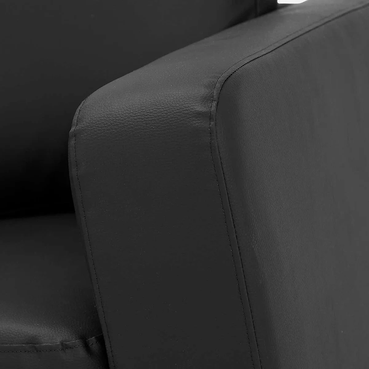 Max 2 Seater Faux Leather Sofa Brown – image 6