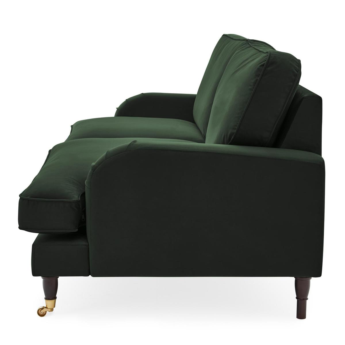 Rupert 4 Seater Velvet Sofa Bottle (Green) – image 7