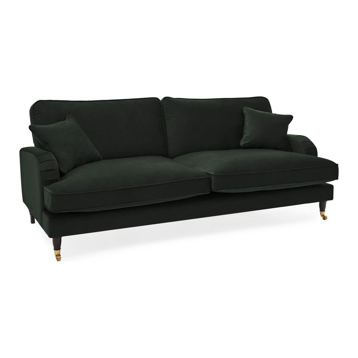 Rupert 4 Seater Velvet Sofa Bottle (Green) – image 1