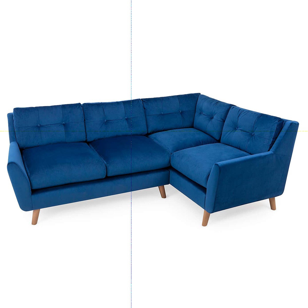 Halston Velvet Right Hand Corner Sofa Green – image 2
