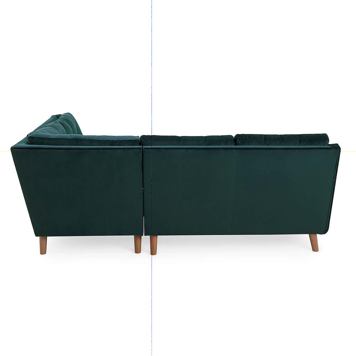 Halston Velvet Right Hand Corner Sofa Green – image 3