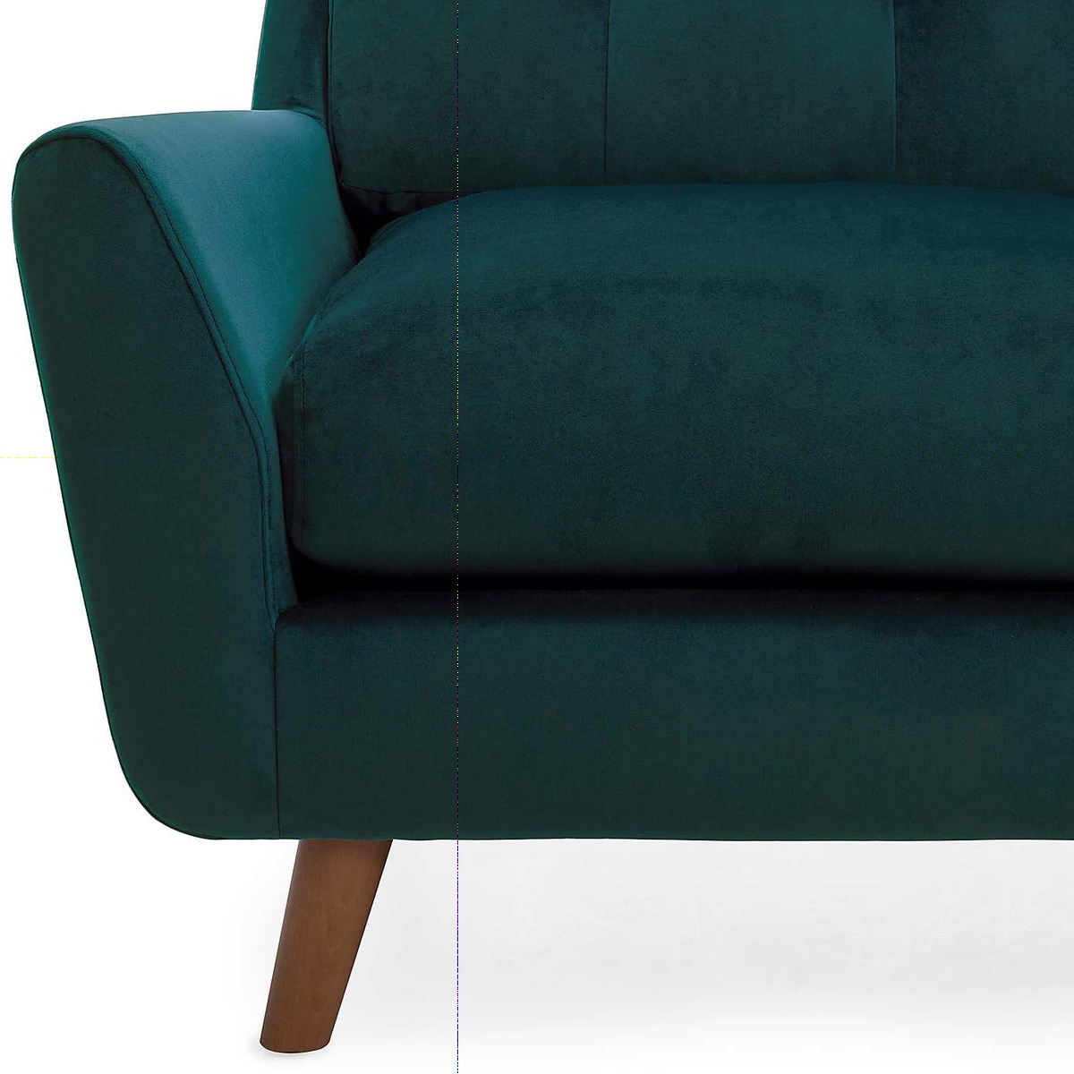 Halston Velvet Right Hand Corner Sofa Green – image 4